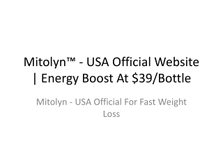 Mitolyn™ - USA Official Website  Energy Boost At $39Bottle