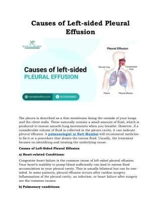 Causes of Left-sided Pleural Effusion