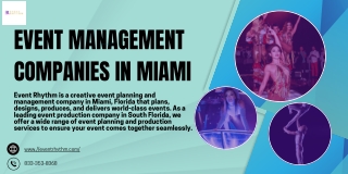 Discover Expert Event Management Companies in Miami for Memorable Celebrations