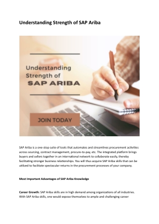 Understanding Strength of SAP Ariba