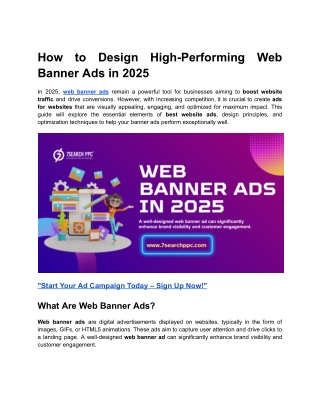How to Design High-Performing Web Banner Ads in 2025