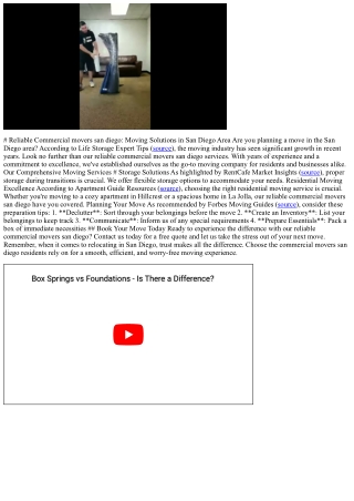 # Reliable Commercial movers san diego: Moving Solutions in San Diego Area