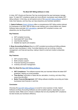 Best GST Billing Software in India