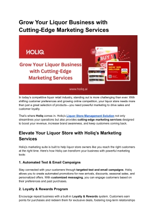 Grow Your Liquor Business with Cutting-Edge Marketing Services