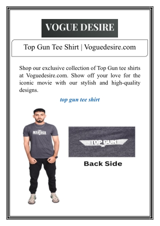 Top Gun Tee Shirt | Voguedesire.com