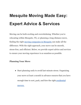 Mesquite Moving Made Easy_ Expert Advice & Services