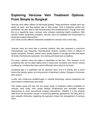 Exploring Varicose Vein Treatment Options_ From Simple to Surgical