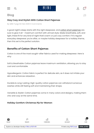 Breezy & Chic Cotton Short Pajamas – Only at Mini Apparels