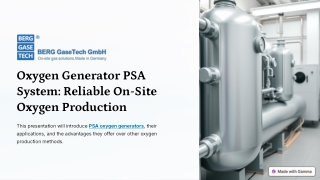 Oxygen Generator PSA System: Reliable & Cost-Effective Oxygen Supply