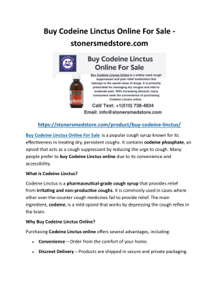 Buy Codeine Linctus Online For Sale - stonersmedstore