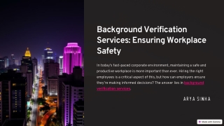 Why Background Verification is Crucial for Workplace Security