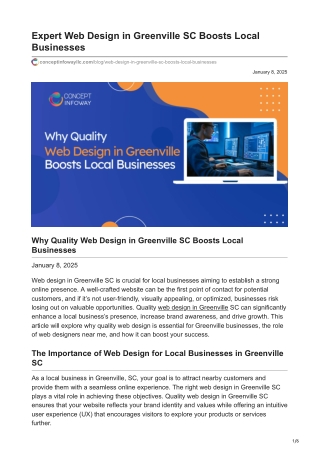 Expert Web Design in Greenville SC Boosts Local Businesses