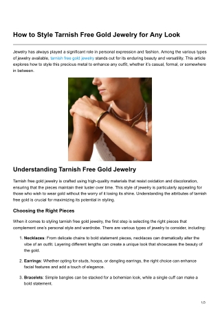 How to Style Tarnish Free Gold Jewelry for Any Look