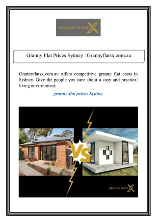 Granny Flat Prices Sydney | Grannyflatsx.com.au