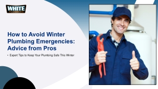 How to Avoid Winter Plumbing Emergencies