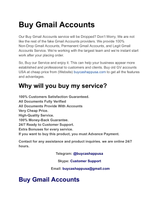 Buy Gmail Accounts