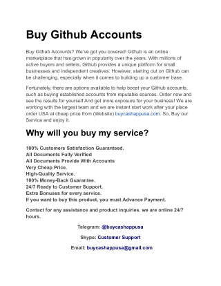 Buy Github Accounts