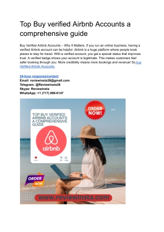 4.30 Sites to Buy verified Airbnb Accounts 2025