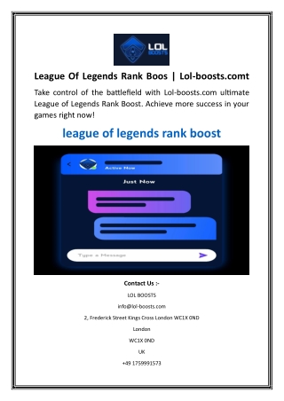 League Of Legends Rank Boos  Lol-boosts.comt