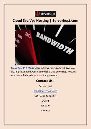 Cloud Ssd Vps Hosting Serverhost.com