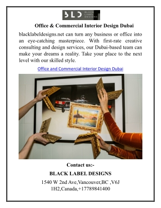 Office & Commercial Interior Design Dubai