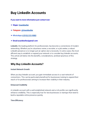 Buy LinkedIn Accounts