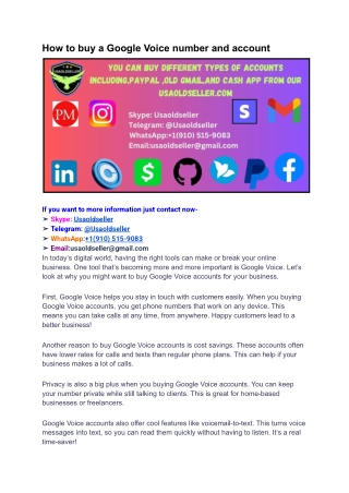 How to buy a Google Voice number and account