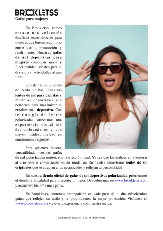 Gafas de sol para mujer