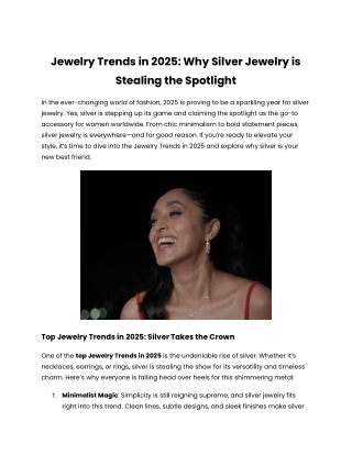 Jewelry Trends in 2025_ Why Silver Jewelry is Stealing the Spotlight