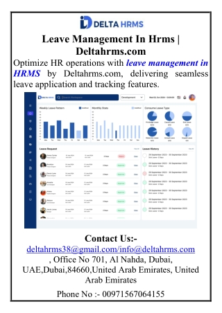Leave Management In Hrms  Deltahrms.com