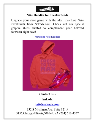 Nike Hoodies for Sneakerheads