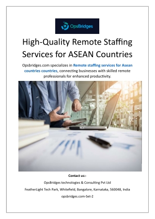 High-Quality Remote Staffing Services for ASEAN Countries
