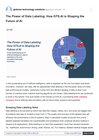 The Power of Data Labeling How GTS.AI is Shaping the Future of AI