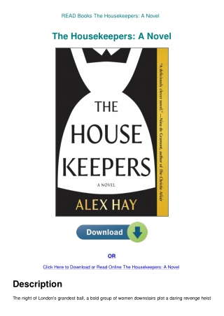 READ Books The Housekeepers A Novel