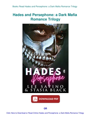 Books Read Hades and Persephone a Dark Mafia Romance Trilogy
