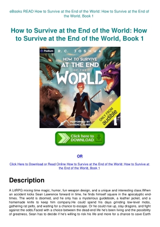 eBooks READ How to Survive at the End of the World How to Survive at the End of the World  Book 1