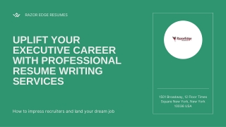 Uplift Your Executive Career with Professional Resume Writing Services