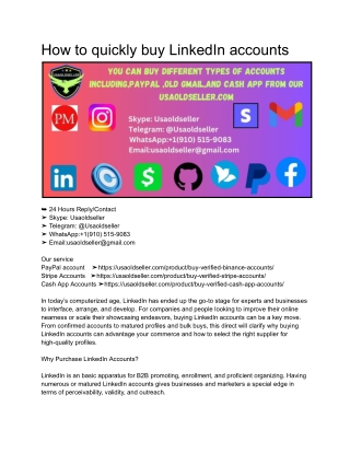 How to quickly buy LinkedIn accounts