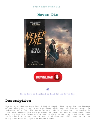 Books Read Never Die