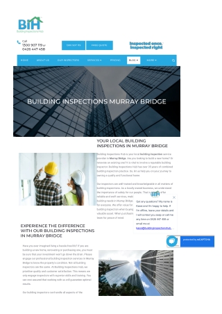 Building Inspections Murray Bridge