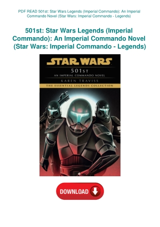PDF READ 501st Star Wars Legends (Imperial Commando) An Imperial Commando Novel (Star Wars Imperial