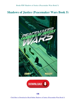 Books PDF Shadows of Justice (Peacemaker Wars Book 5)