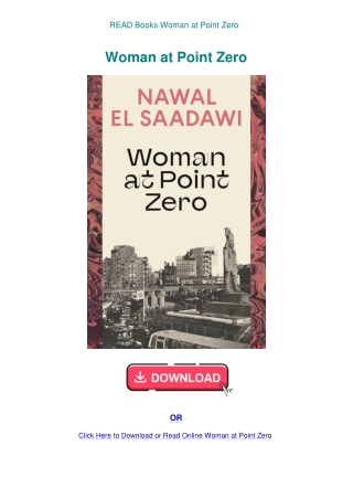 READ Books Woman at Point Zero