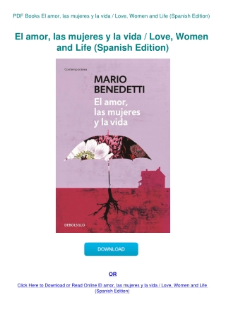PDF Books El amor  las mujeres y la vida  Love  Women and Life (Spanish Edition)