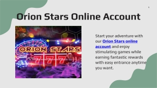 Orion Stars Online Account