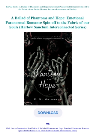 READ Books A Ballad of Phantoms and Hope Emotional Paranormal Romance Spin-off to the Fabric of our