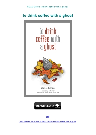 READ Books to drink coffee with a ghost