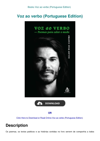 Books  Voz ao verbo (Portuguese Edition)