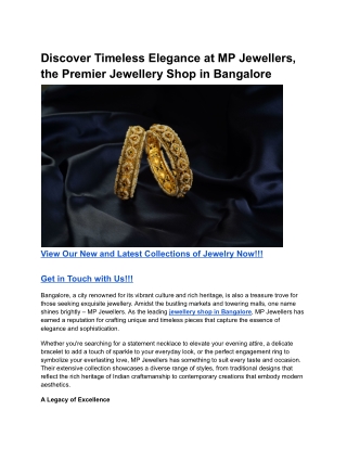 Discover Timeless Elegance at MP Jewellers, the Premier Jewellery Shop in Bangalore (1)