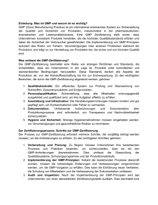 GMP Zertifizierung_ Ein Schlüssel zur Sicherstellung von Qualität und Sicherheit
